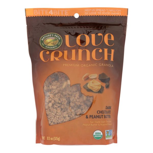Nature's Path Organic Love Crunch Granola - Dark Chocolate and Peanut Butter - Case of 6 - 11.5 oz. - Image 2