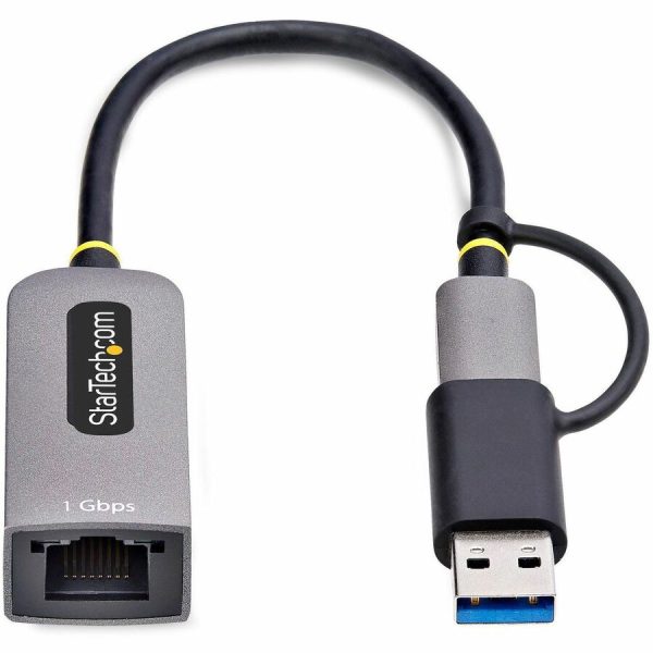 StarTech.com USB-C to to Ethernet Adapter with USB-A Dongle, 10/100/1000Mbps, USB 3.0 to Gigabit Network Adapter, Windows/macOS/Linux - Image 4