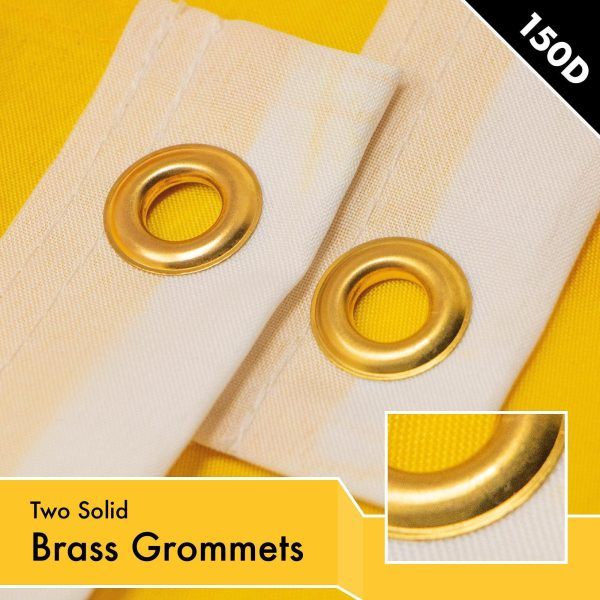 G128 10 Pack: Solid Golden Yellow Color Flag | 2.5x4 Ft | LiteWeave Pro Series Printed 150D Polyester | Indoor/Outdoor, Vibrant Colors, Brass Grommets, Thicker and More Durable Than 100D 75D Polyester - Image 2