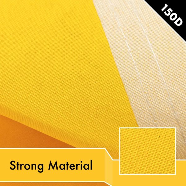 G128 10 Pack: Solid Golden Yellow Color Flag | 2.5x4 Ft | LiteWeave Pro Series Printed 150D Polyester | Indoor/Outdoor, Vibrant Colors, Brass Grommets, Thicker and More Durable Than 100D 75D Polyester - Image 4
