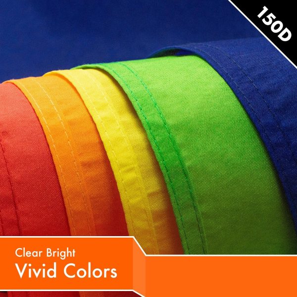 G128 10 Pack: Solid Orange Color Flag | 2.5x4 Ft | LiteWeave Pro Series Printed 150D Polyester | Indoor/Outdoor, Vibrant Colors, Brass Grommets, Thicker and More Durable Than 100D 75D Polyester - Image 3
