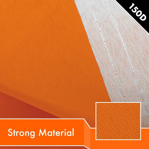 G128 10 Pack: Solid Orange Color Flag | 2.5x4 Ft | LiteWeave Pro Series Printed 150D Polyester | Indoor/Outdoor, Vibrant Colors, Brass Grommets, Thicker and More Durable Than 100D 75D Polyester - Image 4
