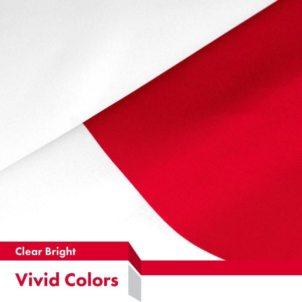 Japan Japanese Flag 3x5 Ft 2-Pack 150D Printed Polyester By G128 - Image 3