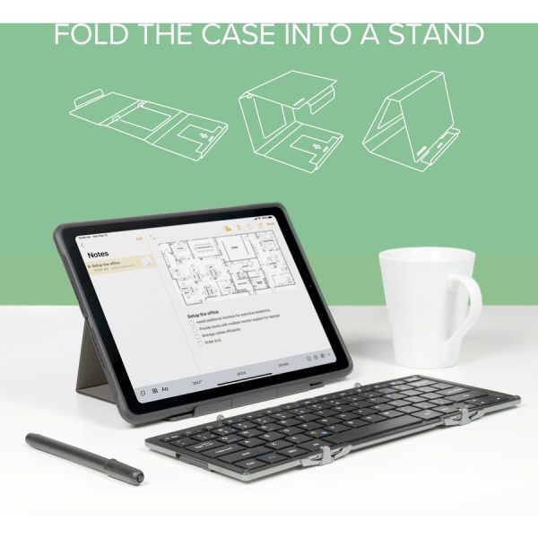 Plugable Foldable Bluetooth Keyboard Compatible with iPad, iPhones, Android, and Windows - Image 3