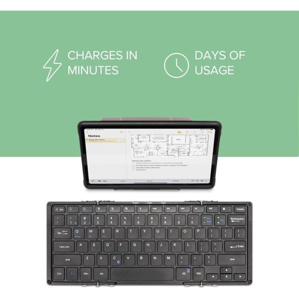 Plugable Foldable Bluetooth Keyboard Compatible with iPad, iPhones, Android, and Windows - Image 5