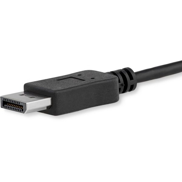 StarTech.com 6ft/1.8m USB C to DisplayPort 1.2 Cable 4K 60Hz - USB Type-C to DP Video Adapter Monitor Cable HBR2 - TB3 Compatible - Black - Image 2