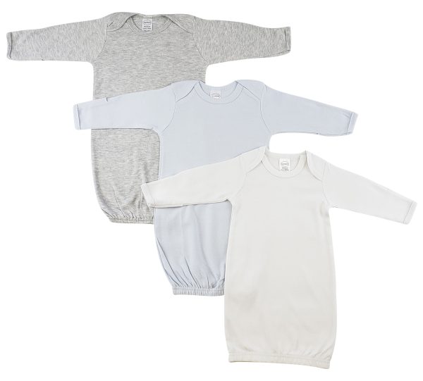 Boy Newborn Baby 3 Piece Gown Set Ls_0675