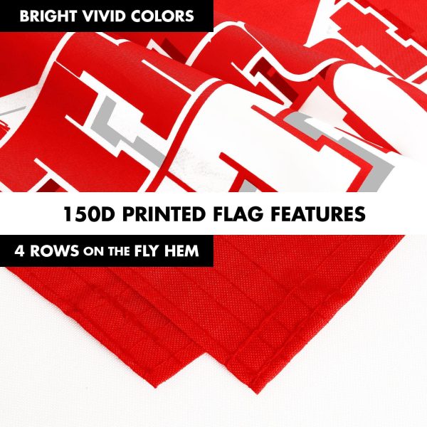 G128 Combo Pack: 6 Ft Tangle Free Aluminum Spinning Flagpole (White) & Canada Canadian The Great White North Flag 3x5 Ft, LiteWeave Pro Series Printed 150D Polyester | Pole with Flag Included - Image 5