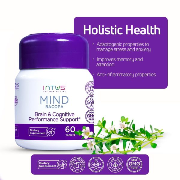 Intus Mind Bacopa Supplement – Ayurvedic Herbal Capsules with Brahmi Extract – Traditional Wellness Formula – Rich in Natural Antioxidants for Daily Health & Balance – 60 Capsules - Image 3