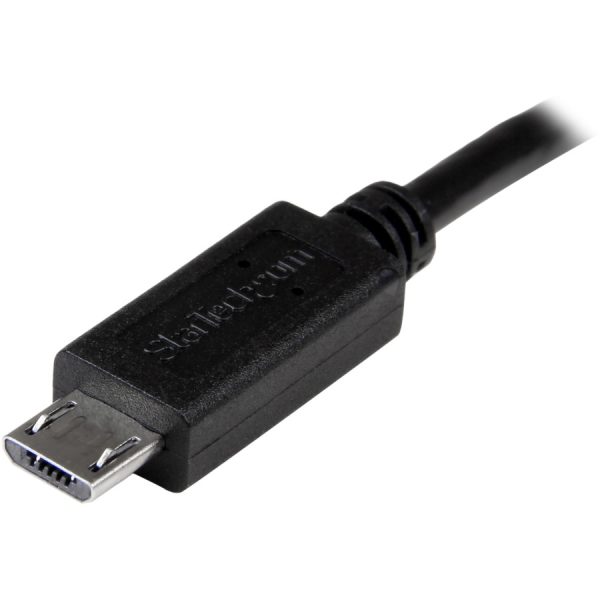StarTech.com 8in USB OTG Cable - Micro USB to Micro USB - M/M - USB OTG Adapter - 8 inch - Image 2