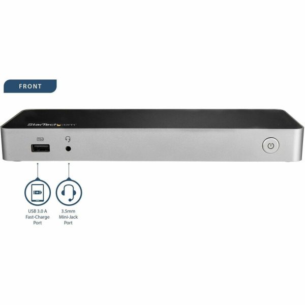 StarTech.com USB C Dock - 4K Dual Monitor HDMI & DisplayPort USB Type-C Docking Station - 60W Power Delivery, SD, 4-port USB 3.0 Hub, GbE - Image 4