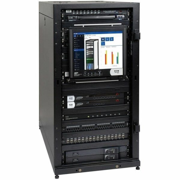 Eaton Tripp Lite Series 25U SmartRack Standard-Depth Half-Height Server Rack Enclosure, Doors and Side Panels - Image 6