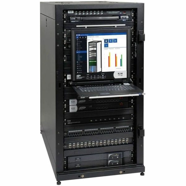 Eaton Tripp Lite Series 25U SmartRack Standard-Depth Half-Height Server Rack Enclosure, Doors and Side Panels - Image 7