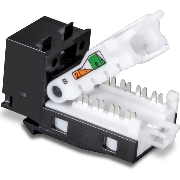 TRENDnet Cat6 RJ45 Keystone Jack 50-Pack Bundle, Compatible With Cat5,Cat5e,Cat6 Cabling, Use With The TC-KP24 Or TC-KP48 Blank Keystone Patch Panels (Sold Separately), Black, TC-K50C6BK - Image 4