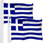 Greece Greek Flag 3x5 Ft 2-Pack 150D Printed Polyester By G128