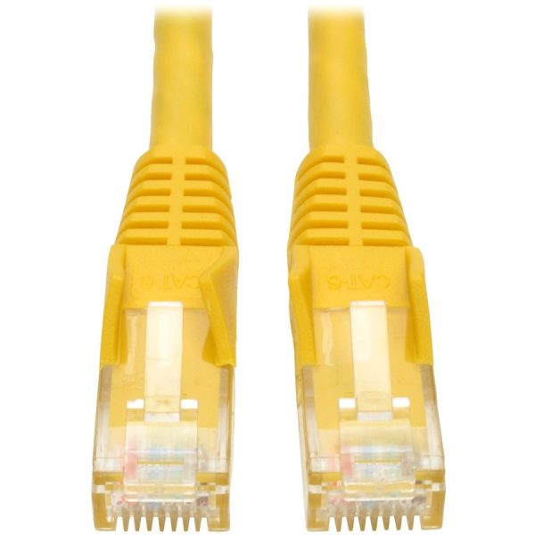 Eaton Tripp Lite Series Cat6 Gigabit Snagless Molded (UTP) Ethernet Cable (RJ45 M/M), PoE, Yellow, 6 ft. (1.83 m)