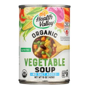 Health Valley Organic Soup - Vegetable No Salt Added - Case of 12 - 15 oz.