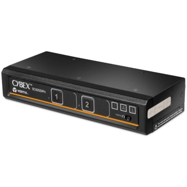 VERTIV Cybex SC820DPH-400 KVM SwitchboxVertiv Cybex SC800 Secure KVM | Single Head | 2 Port Universal DisplayPort | NIAP version 4.0 Certified (SC820DPH-400) - Image 3