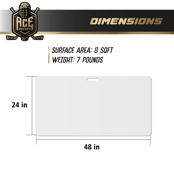 Shooting Pad 24” x 48”   Shoot Like on Real Ice   Practice Shooting Stickhandling Passing Skills on 8 sqft   Convenient Off Ice Training   Easy to Carry   Synthetic Ice Mat - Image 2