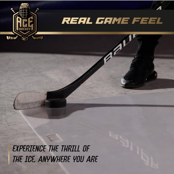 Shooting Pad 24” x 48”   Shoot Like on Real Ice   Practice Shooting Stickhandling Passing Skills on 8 sqft   Convenient Off Ice Training   Easy to Carry   Synthetic Ice Mat - Image 6