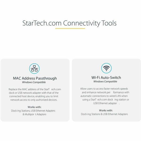 StarTech.com USB-C to Ethernet Adapter, 10/100/1000 Mbps, Gigabit Network Adapter, ASIX AX88179A, 1ft/30cm Cable, Windows/macOS/Linux - Image 5