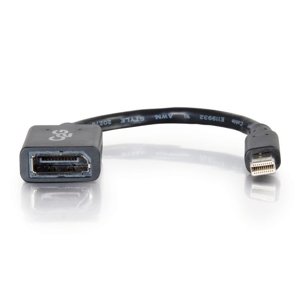 C2G Mini DisplayPort to DisplayPort Adapter - 6in Mini DP t DVI Converter - Image 3