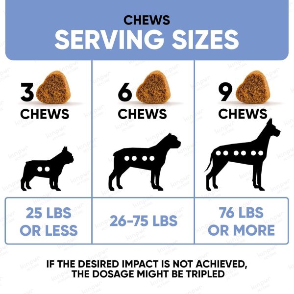 Kinpur Pet Care Calming Chews for Dogs - Dog Calming Treats with Hemp Oil, Valerian Root, Vitamin B - Dog Anxiety Relief, Separation, Fireworks, Thunderstorms, Vet - All Breeds 180 Beef Flavor Chews - Image 7