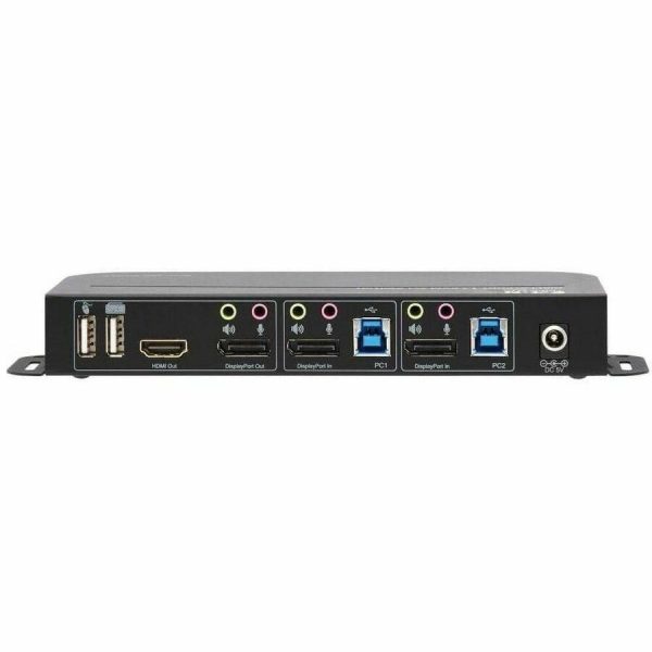 Eaton Tripp Lite Series 2-Port DisplayPort/USB KVM Switch - 4K 60 Hz, HDR, HDCP 2.2, IR, DP 1.4, USB Sharing, USB 3.0 Cables - Image 9