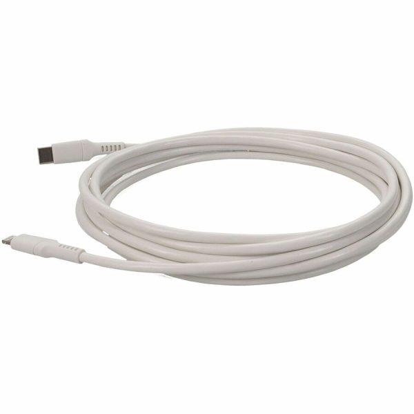 6ft (2m) USB-C 3.1 Male to Lightning Male Sync and Charge White Cable - Image 2