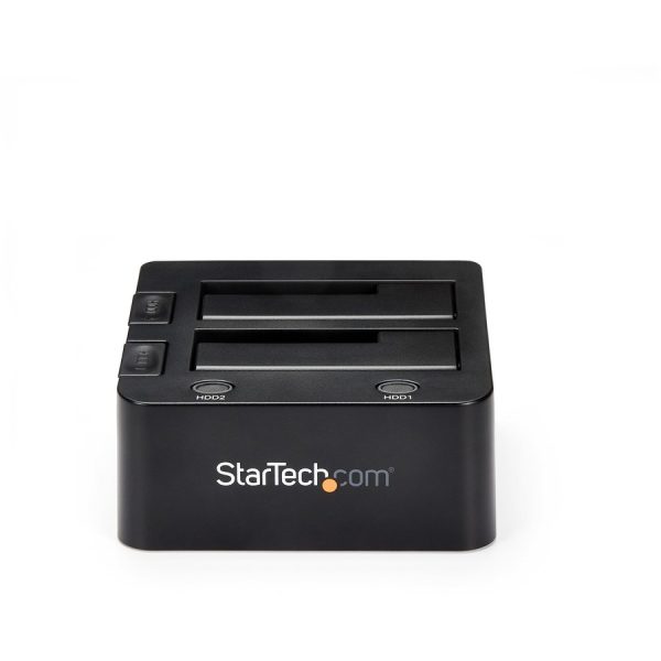 StarTech.com Dual-Bay USB 3.0 to SATA Hard Drive Docking Station, 2.5/3.5" SATA I/II/III, SSD/HDD Dock, USB Hard Drive Bay, Top-Loading - Image 3