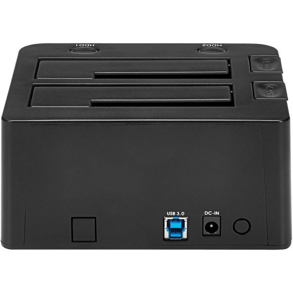 StarTech.com Dual-Bay USB 3.0 to SATA Hard Drive Docking Station, 2.5/3.5" SATA I/II/III, SSD/HDD Dock, USB Hard Drive Bay, Top-Loading - Image 4