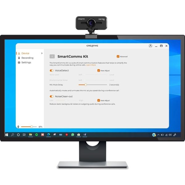 Creative Live! Cam Sync V3 2K QHD USB Webcam with 4X Digital Zoom (4 Zoom Modes from Wide Angle to Narrow Portrait View), Privacy Lens, 2 Mics, for PC and Mac - Image 5