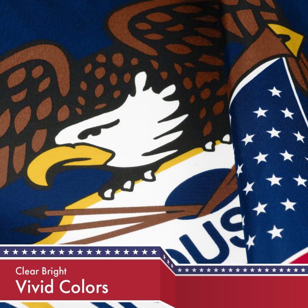 G128 Utah State Flag | 3x5 feet | Printed 150D, Indoor/Outdoor, Vibrant Colors, Brass Grommets, Quality Polyester, Much Thicker More Durable Than 100D 75D Polyester - Image 3