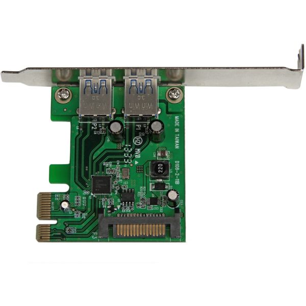 StarTech.com 2 Port PCI Express (PCIe) SuperSpeed USB 3.0 Card Adapter with UASP - SATA Power - 5Gbps - Image 2