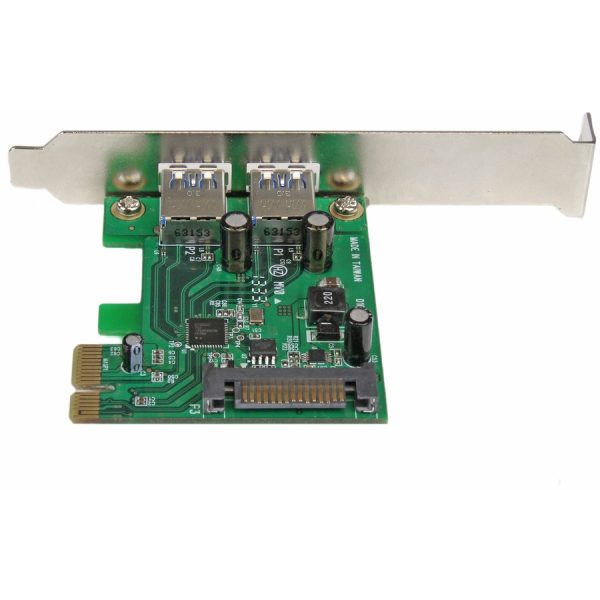 StarTech.com 2 Port PCI Express (PCIe) SuperSpeed USB 3.0 Card Adapter with UASP - SATA Power - 5Gbps - Image 4