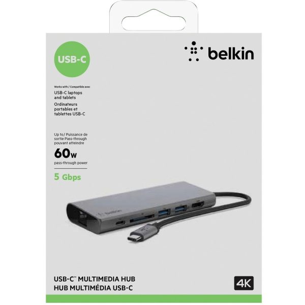 Belkin USB-C 6-in-1 Multiport Adapter, Laptop Docking Station, 4k HDMI, 60W PD - Image 4