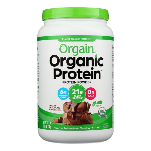 Orgain Organic Protein Powder - Plant Based - Creamy Chocolate Fudge - 2.03 lb - Image 3