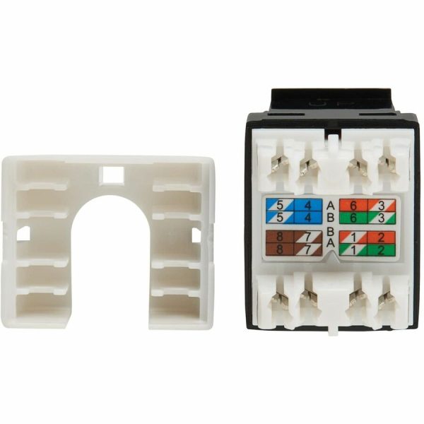 Eaton Tripp Lite Series Cat6a Keystone Jack - 4PPoE Compliant, 110/Krone, 568A/B, RJ45 Ethernet, Black, TAA - Image 4