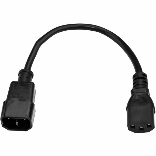 StarTech.com 3ft (1m) Power Extension Cord, C14 to C13, 10A 125V, 18AWG, Computer Power Cord Extension, Power Supply Extension Cable - Image 3