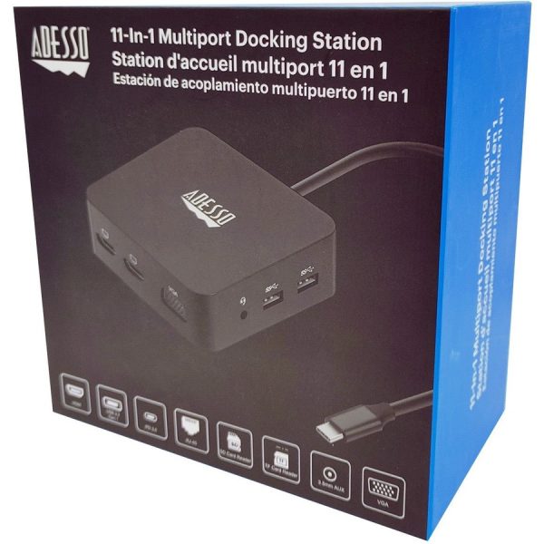 Adesso 11 in USB-C Multiport Docking Station(TAA Compliant) - Image 9