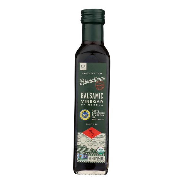 Bionaturae Balsamic Vinegar - Gluten Free - Case of 12 - 8.5 Fl oz.