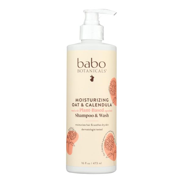Babo Botanicals - Baby Shampoo and Wash - Moisturizing - Oatmilk - 16 oz