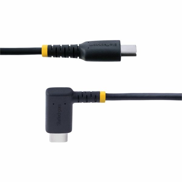 StarTech.com 1ft (30cm) USB C Charging Cable Right Angle, 60W PD 3A, Heavy Duty Fast Charge USB-C Cable, Durable Rugged Aramid Fiber - Image 4