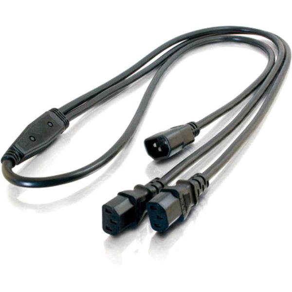 C2G 6ft 1-to-2 Power Cord Splitter - 16 AWG - IEC320C14 to IEC320C13 (2) - Image 2