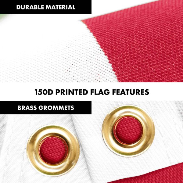 G128 Combo Pack: 6 Ft Tangle Free Aluminum Spinning Flagpole (Silver) & Burundi Umurundi Flag 3x5 Ft, LiteWeave Pro Series Printed 150D Polyester | Pole with Flag Included - Image 4
