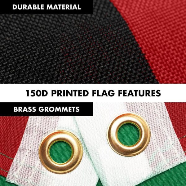 G128 Combo Pack: 6 Ft Tangle Free Spinning Flagpole (White) & United Arab Emirates Flag 3x5 Ft Printed 150D Polyester, Brass Grommets (Flag Included) Aluminum Flag Pole - Image 4