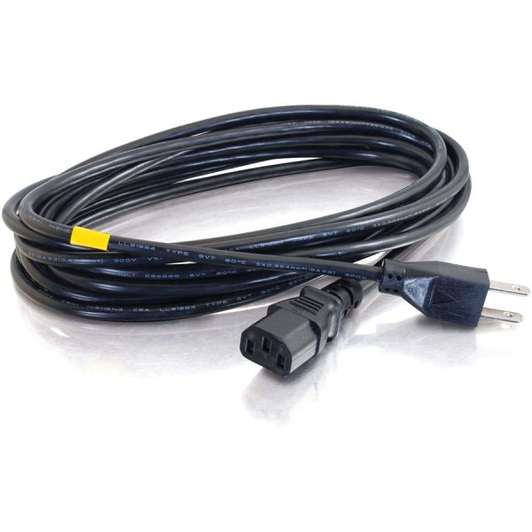 C2G 6ft 18 AWG Universal Power Cord (NEMA 5-15P to IEC320C13) - Image 2