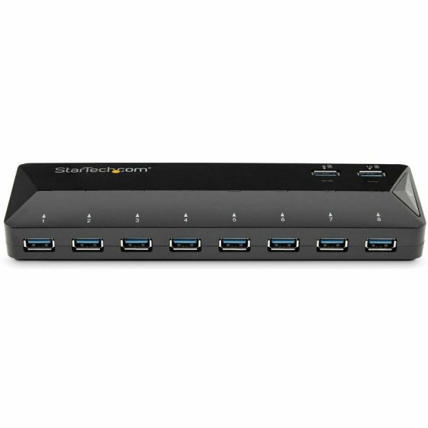StarTech.com 10-Port USB 3.0 Hub with Charge and Sync Ports - 2 x 1.5A Ports - Desktop USB Hub and Fast-Charging Station - Image 2