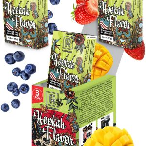 Passionate Hookah Flavors Set 3 x 50g non tobacco hookah flavor for your Hookah Bowl (Blueberry Strawberry Mango) Hookah Bundle Pack of 3 Try these Tobacco Free Shisha