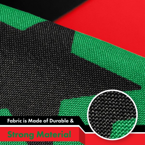 G128 Afro American Black Liberation BLM Flag | 3x5 Ft | LiteWeave Pro Series Printed 150D Polyester | Indoor/Outdoor, Vibrant Colors, Brass Grommets, Thicker and More Durable Than 100D 75D Polyester - Image 4